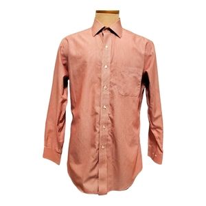 Brooks Brothers Men's Regent Fit Sport Shirt Striped Red/White 15.5" Collar Sz M